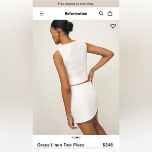 Reformation Grace Linen Two Piece Dress